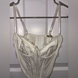 White Lace Corset Bra Top